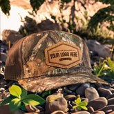 112P Camo Custom Leather Patch Hat